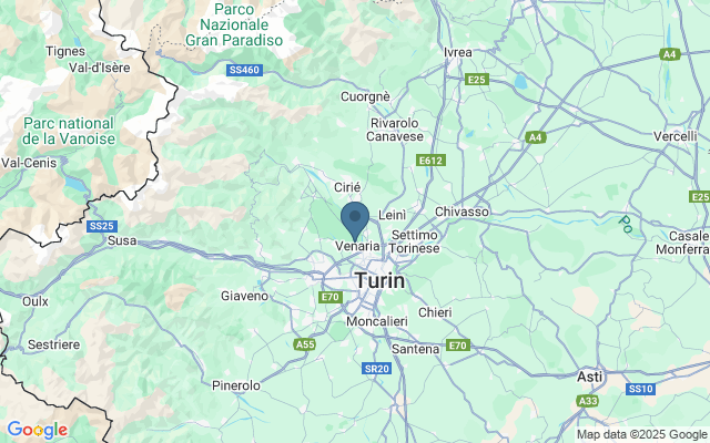 Kaart met locatie Reggia di Venaria Reale